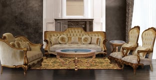 Buy Bronze, Gold European Furniture Living Room 