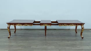 Brown, Gold, Red European Furniture 68582-DT-11-RED Dining Room interior