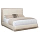 Neutral Fabric & Wood Frame King Platform Bedroom Set 3Pcs THE STAGE IS SET / A REAL GEM by Caracole 