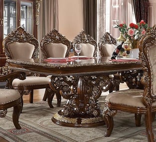 Buy Gold, Dark Brown Homey Design  Dining Room 