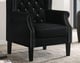 Black Velvet Accent Chair Transitional Style Cosmos Furniture Bollywood