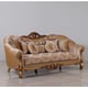 Luxury Golden Bronze Wood Trim GOLDEN KNIGHTS Sofa Set 4Pcs EUROPEAN FURNITURE