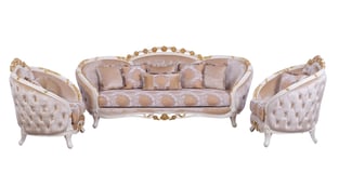 Buy Beige, Gold European Furniture Living Room 