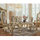 Metallic Antique Gold Dining Room Set 9Pc Traditional Homey Design HD-1801