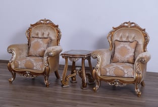 Buy now Brown, Gold, Antique, Silver European Furniture 38994-Set-3