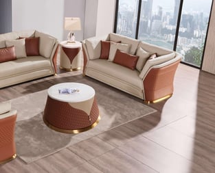 Buy Beige, Cognac European Furniture Living Room 