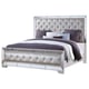 White Finish Wood King Bedroom Set 6Pcs w/Chest Contemporary Cosmos Furniture Gloria