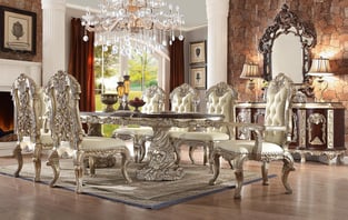 Dining Room  Silver, Cherry, Antique White Homey Design  image