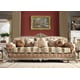 Belle Silver Chenille Sofa Carved Wood Traditional Homey Design HD-820
