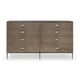 Mocha & Deep Bronze Finish Eight Drawers Dresser PRISM by Caracole 