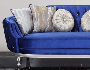 Order Silver, Blue Cosmos Furniture Skylar-Sofa Living Room now