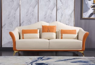 Living Room  Off-White, Orange European Furniture photo