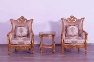 Buy Gold, Sand European Furniture Living Room 