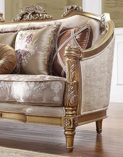 Living Room  Beige, Antique, Gold Finish Homey Design  photo