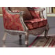 Homey Design HD-1880 2PC Traditional Luxury Golden Red Mixed Fabric Chair 2 Pcs