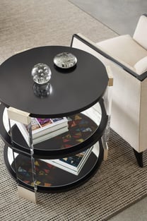 Buy Gold, Black Caracole Accent Tables 