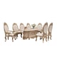 Traditional Gold & Cream Solid Wood Dining Room Set 9Pcs Homey Design HD-9102