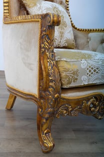 Beige, Gold, Antique European Furniture 31055-C Living Room interior