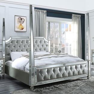 Silver, Mirrored Homey Design  HD-CK6001-5PC-BEDROOM Bedroom interior