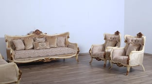 Living Room  Beige, Gold, Antique European Furniture image