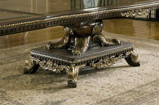 Gold, Dark Brown, Walnut Benneti Benetti's-Sicily-Dining Table Dining Room interior