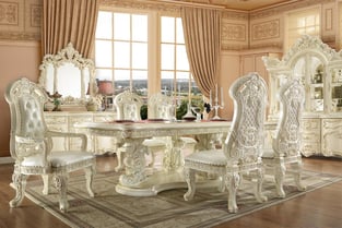 Dining Room  White, Gold Homey Design  image