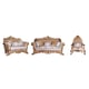 Luxury Antique Bronze Wood Trim VENEZIA Sofa EUROPEAN FURNITURE Traditional