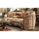 Homey Design HD-1601 Lavish Old World Gold Mixed Fabric Living Room Sofa Set 5Pcs 