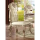 Antique White Silver Round Dining Table Set 7Pcs Traditional Homey Design HD-8017 