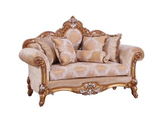 Living Room  Brown, Gold, Silver European Furniture image