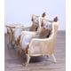 Luxury Pearl Beige & Gold VERONICA III Chair EUROPEAN FURNITURE Traditional
