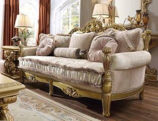 Buy Gold Finish, Metallic Homey Design  Living Room 