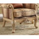 Luxury Chenille Antique Gold Sofa Set 5Pcs Traditional Homey Design HD-1633