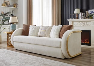 Living Room  White, Gold Homey Design  image