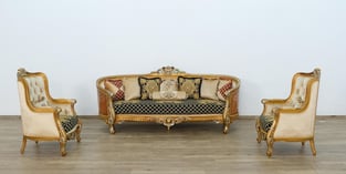 Buy Gold, Antique, Silver, Black European Furniture Living Room 