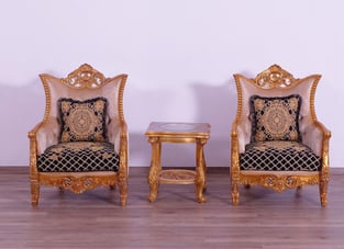 Order Gold, Black European Furniture 31052-Set-4 Living Room now