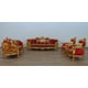 Classic Red Gold Fabric 30013 BELLAGIO II Sofa Set 4Pcs  EUROPEAN FURNITURE 