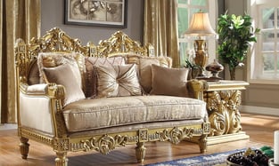 Buy Gold Finish, Metallic Homey Design  Living Room 