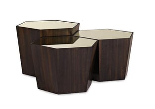 Accent Tables  Brown, Gold, Chrome Caracole image