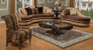 Living Room  Golden Beige, Dark Brown Benneti image