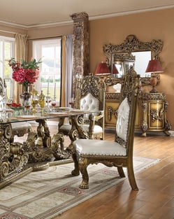 Dining Room  Bronze, White, Brown, Metallic Homey Design  image