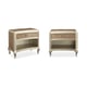 Cendre & Champagne Mist Open Storage Nightstands Set 2Pcs FONTAINEBLEAU by Caracole 