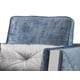 Blue Fabric Sofa Set 3Pcs w/ Steel Legs Modern Cosmos Furniture Kingston Blue