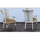 Valentina Beige & Dark Gold Luxury Fabric Arm Chair Set 2Pcs EUROPEAN FURNITURE