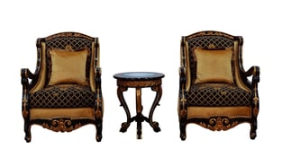 Buy now Gold, Antique, Silver, Black European Furniture 41024-Set-4