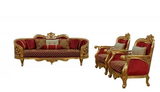 Living Room  Gold, Antique, Red European Furniture image