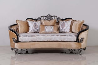 Buy Antique, Silver, Black European Furniture Living Room 