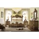 Royal AntIque Gold & Perfect Brown CAL King Bed Set 5Pcs Homey Design HD-8008