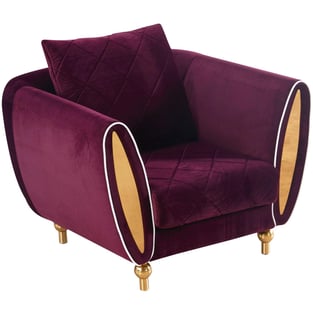 Burgundy, Gold European Furniture EF-22561-Set-3 Living Room interior