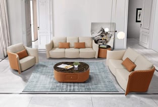 Beige, Orange European Furniture EF-52552-C Living Room interior